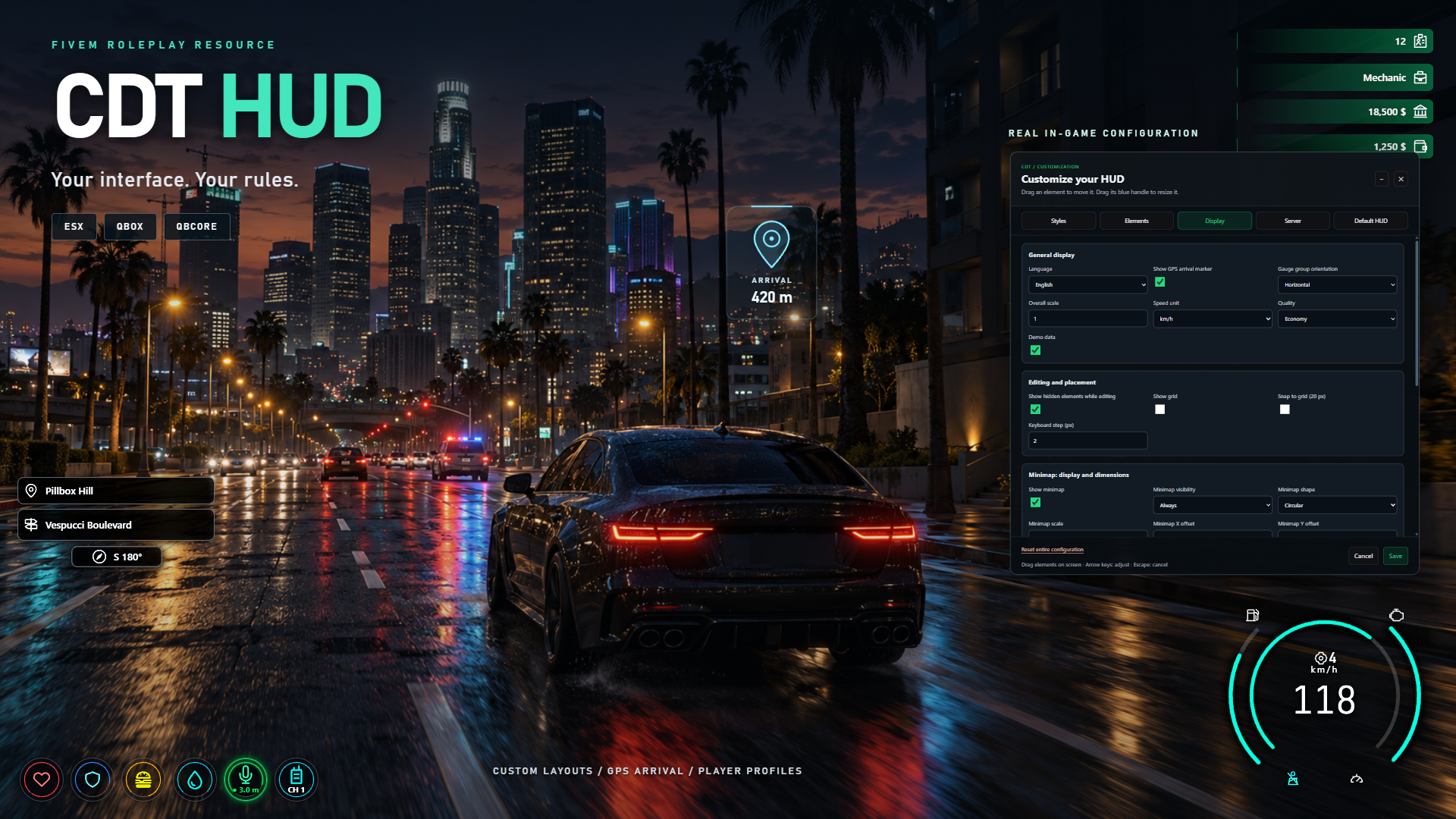 Aperçu officiel du HUD cdt_hud